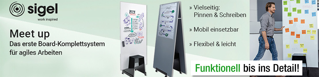 Banner sigel Meet up mobiles Board-Komplettsystem